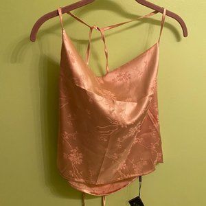 Zaful Pink Floral Print Tank Top